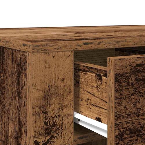 Skrivebord 100x49x75 cm konstrueret træ antikt trælook