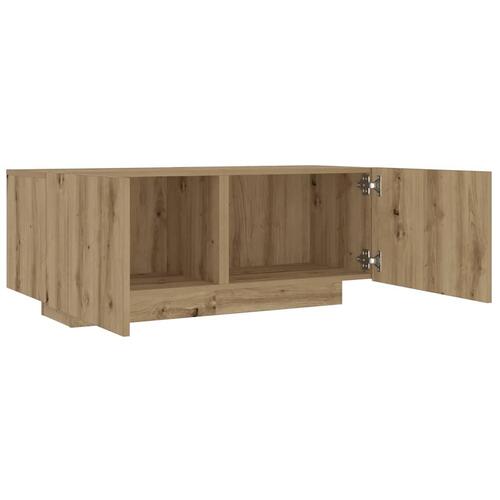 Tv-bord 100x35x40 cm konstrueret træ kunsteg