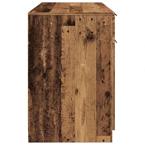 Skrivebord 100 × 50 × 75 cm i konstrueret træ - antikt trælook