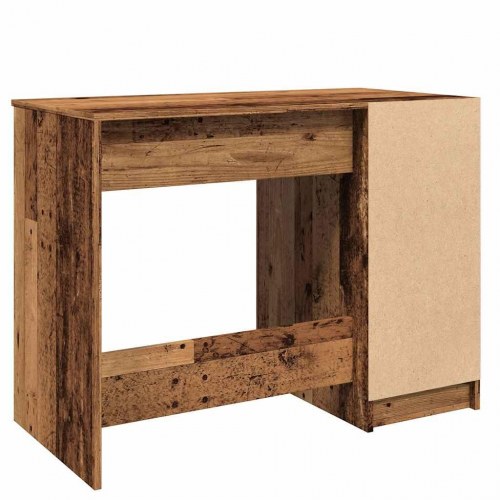 Skrivebord 100 × 50 × 75 cm i konstrueret træ - antikt trælook