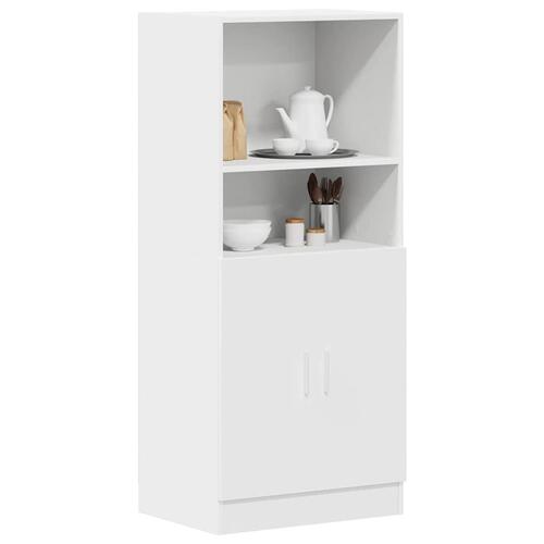 Køkkenskab 57x41,5x131,5 cm konstrueret træ hvid