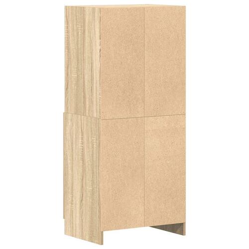 Køkkenskab 57x41,5x131,5 cm konstrueret træ røget egetræsfarve