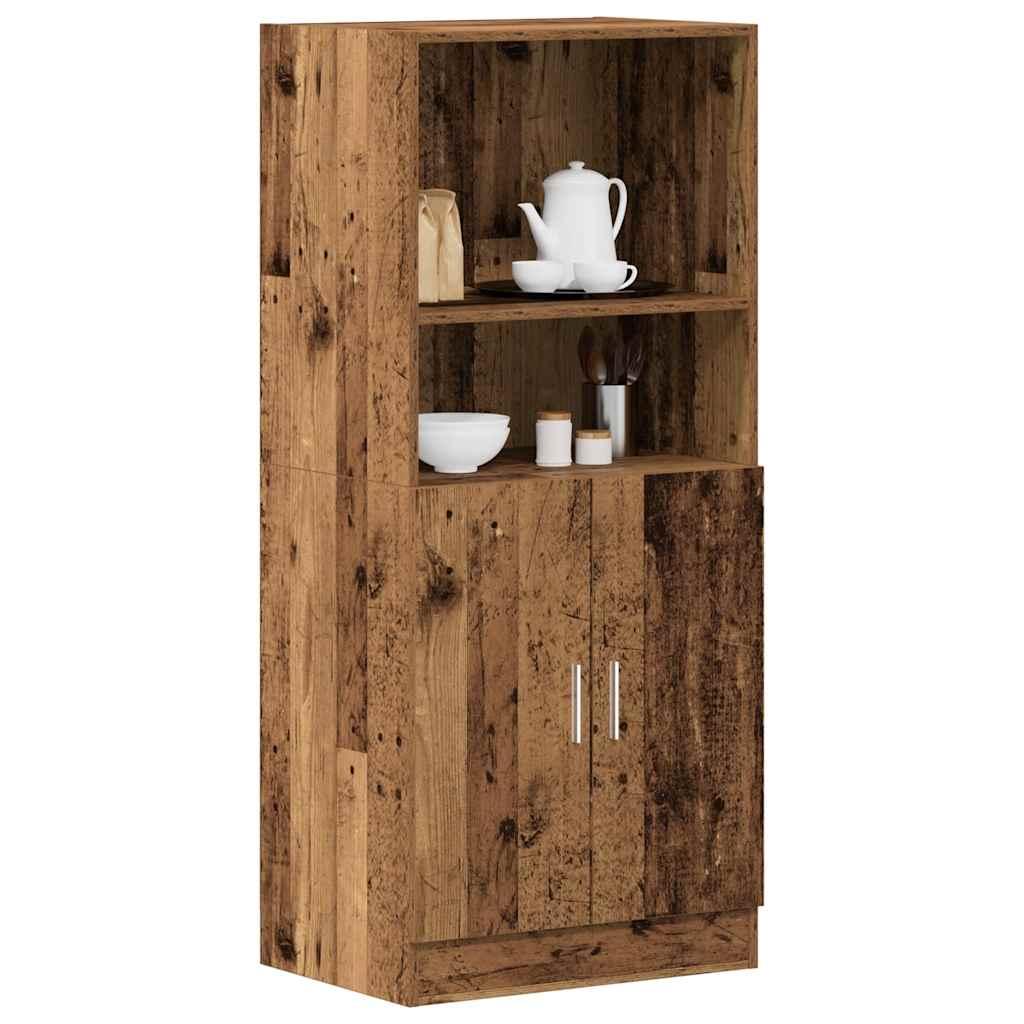 Køkkenskab 57x41,5x131,5 cm konstrueret træ antikt træ