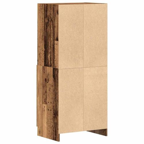 Køkkenskab 57x41,5x131,5 cm konstrueret træ antikt træ