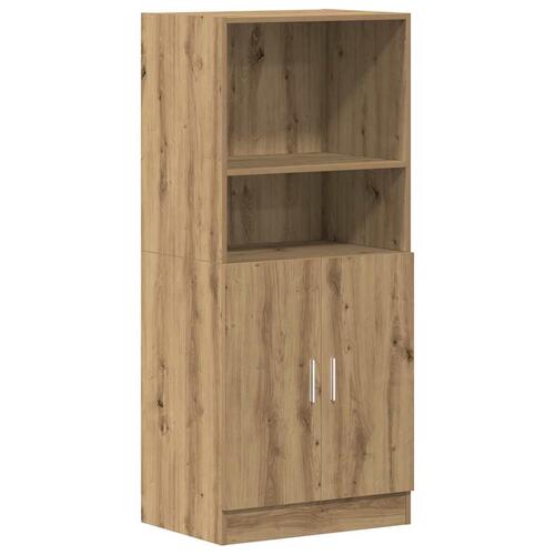 Køkkenskab 57x41,5x131,5 cm konstrueret træ egetræsfarve