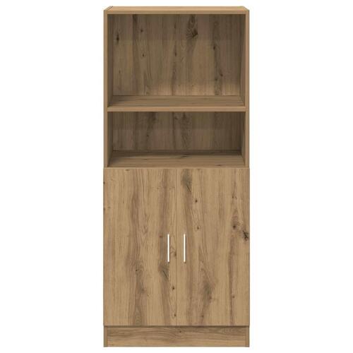 Køkkenskab 57x41,5x131,5 cm konstrueret træ egetræsfarve