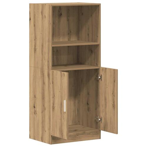 Køkkenskab 57x41,5x131,5 cm konstrueret træ egetræsfarve