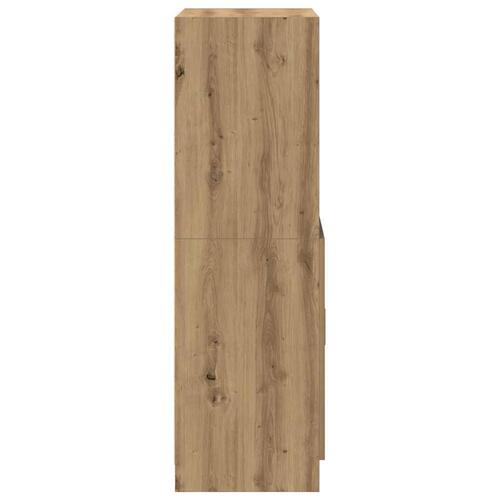 Køkkenskab 57x41,5x131,5 cm konstrueret træ egetræsfarve
