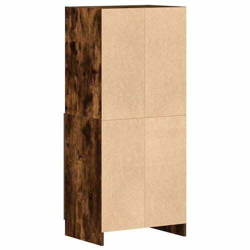 Køkkenskab 57x41,5x131,5 cm konstrueret træ røget egetræsfarve