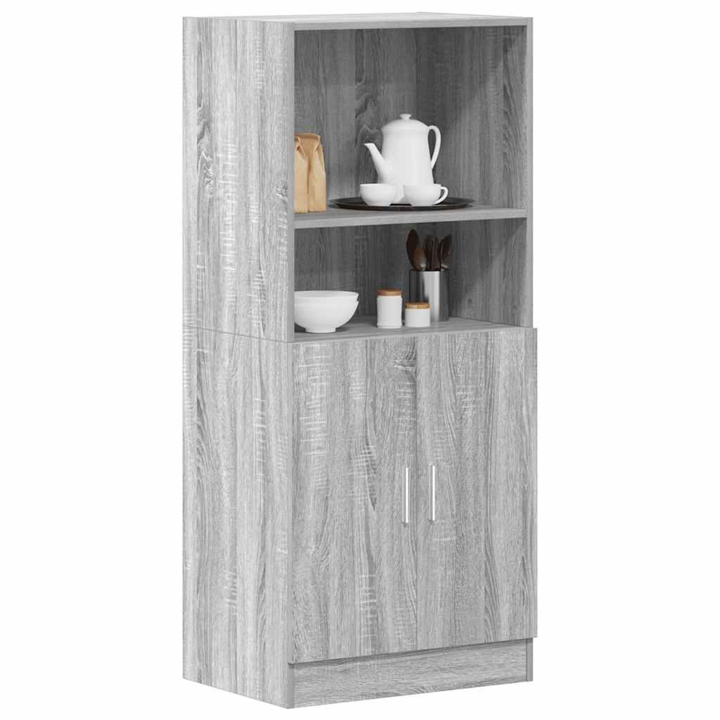 Køkkenskab 57x41,5x131,5 cm konstrueret træ grå sonoma-eg
