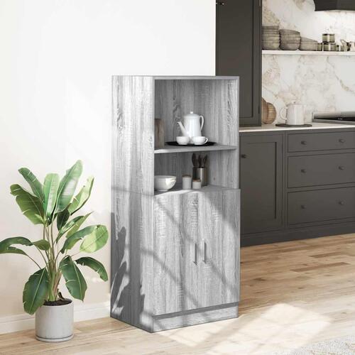 Køkkenskab 57x41,5x131,5 cm konstrueret træ grå sonoma-eg