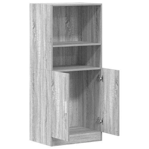 Køkkenskab 57x41,5x131,5 cm konstrueret træ grå sonoma-eg