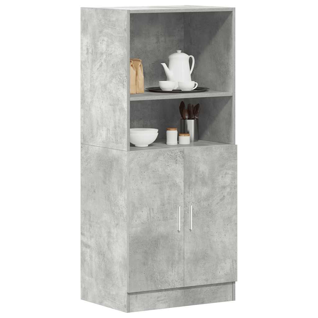 Køkkenskab 57x41,5x131,5 cm konstrueret træ betongrå