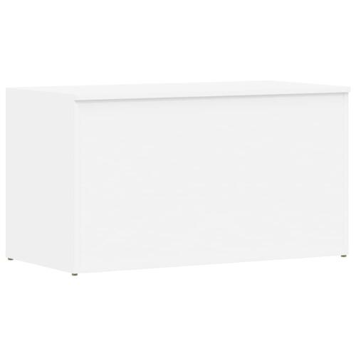 Opbevaringskasse 84x42x46 cm konstrueret træ hvid