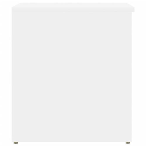 Opbevaringskasse 84x42x46 cm konstrueret træ hvid