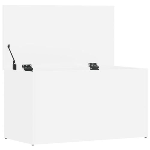 Opbevaringskasse 84x42x46 cm konstrueret træ hvid