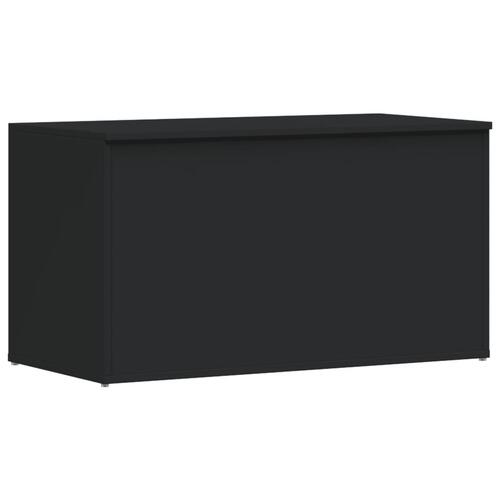 Opbevaringskasse 84x42x46 cm konstrueret træ sort