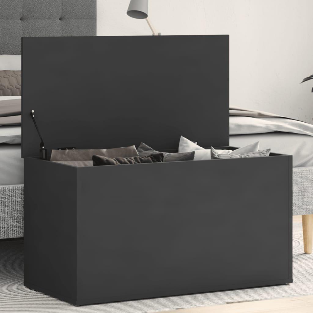 Opbevaringskasse 84x42x46 cm konstrueret træ grå