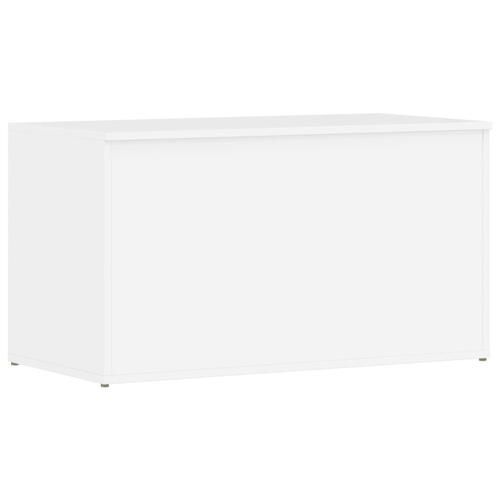 Opbevaringskasse 84x42x46 cm konstrueret træ hvid højglans