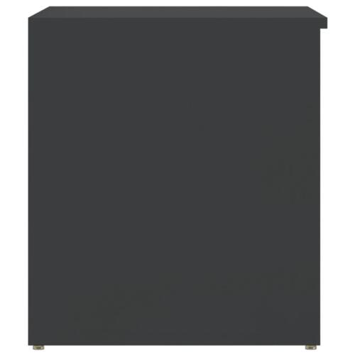 Opbevaringskasse 84x42x46 cm konstrueret træ grå højglans