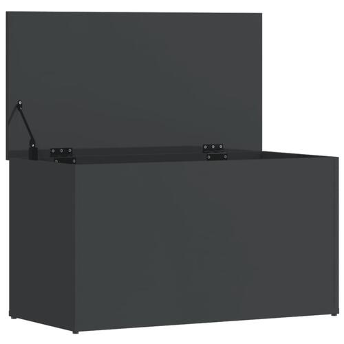 Opbevaringskasse 84x42x46 cm konstrueret træ grå højglans