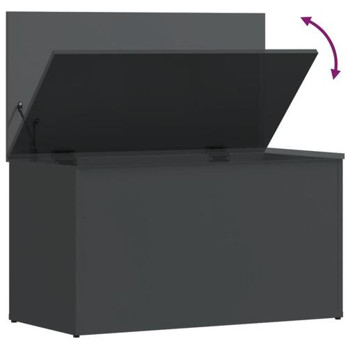 Opbevaringskasse 84x42x46 cm konstrueret træ grå højglans