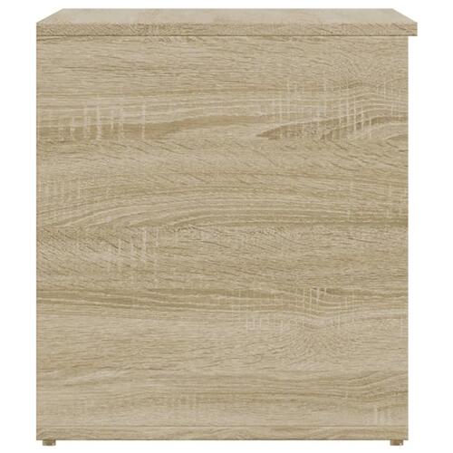 Opbevaringskasse 84x42x46 cm konstrueret træ sonoma-eg