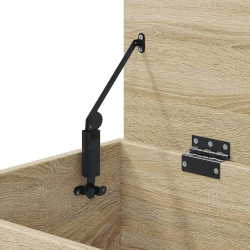 Opbevaringskasse 84x42x46 cm konstrueret træ sonoma-eg