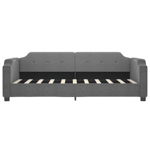 Daybed med udtræk 90x190 cm stof mørkegrå