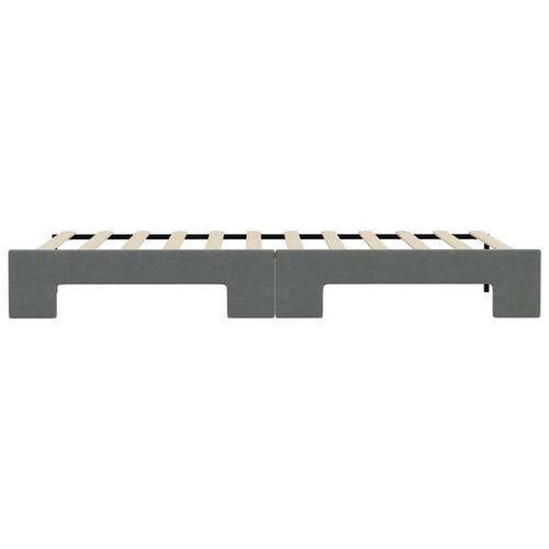 Daybed med udtræk 90x190 cm stof mørkegrå