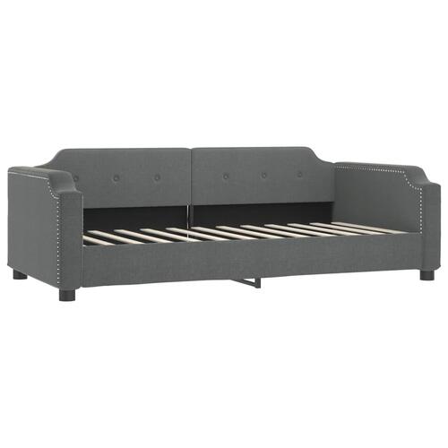 Daybed med madras 90x190 cm stof mørkegrå