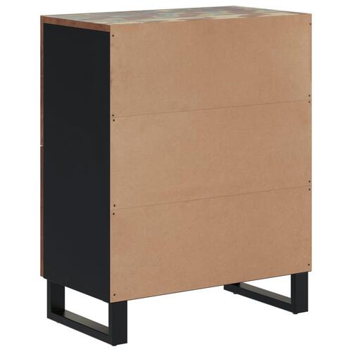 Skænk med 4 låger 60x33x75 cm massivt genbrugstræ