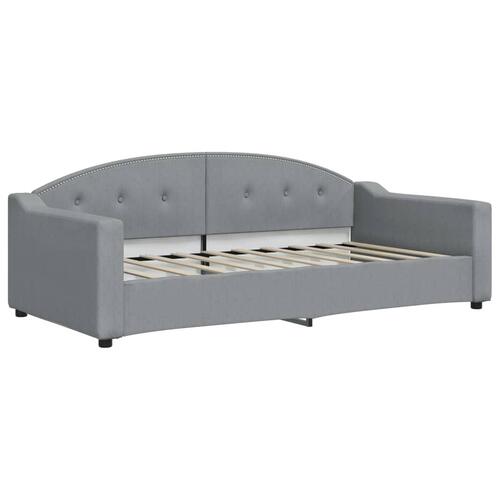 Daybed 90x190 cm stof lysegrå