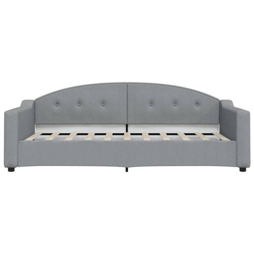 Daybed 90x190 cm stof lysegrå