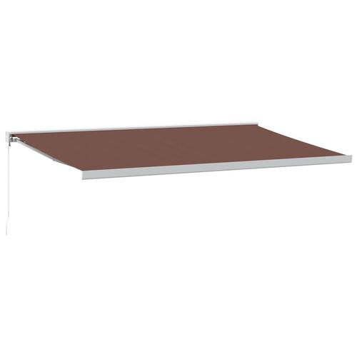 Markise 500x300 cm automatisk betjening brun