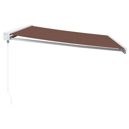 Markise 500x300 cm automatisk betjening brun
