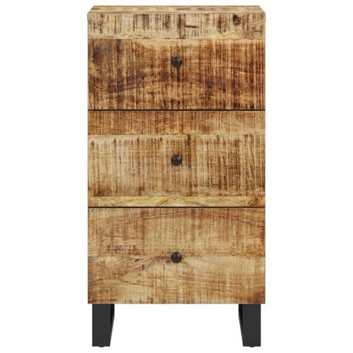 Skænk med 3 skuffer 40x33,5x75 cm massivt mangotræ