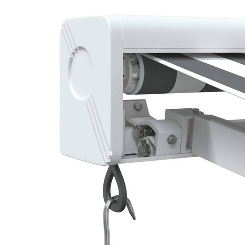 Foldemarkise 3,5x2,5 m stof og aluminium antracitgrå og hvid
