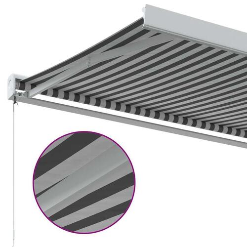 Foldemarkise 3,5x2,5 m stof og aluminium antracitgrå og hvid