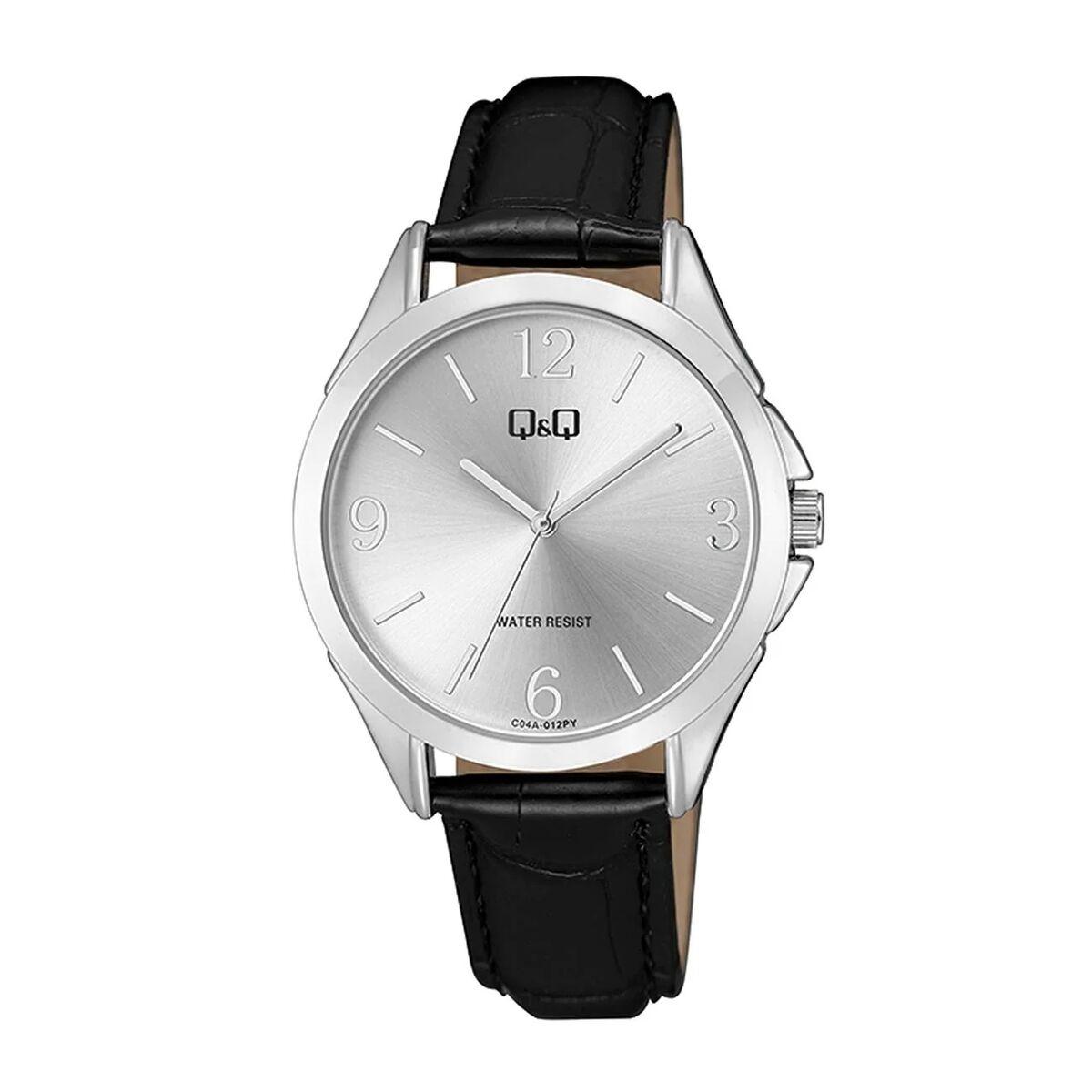 Q&Q dameur C04A-012PY - armbåndsur Ø 38 mm, læderrem