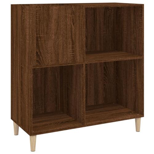Vinylskab 84,5x38x89 cm konstrueret træ brun egetræsfarve