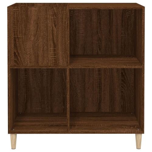 Vinylskab 84,5x38x89 cm konstrueret træ brun egetræsfarve