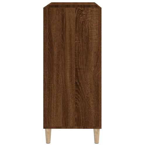 Vinylskab 84,5x38x89 cm konstrueret træ brun egetræsfarve
