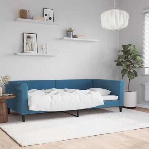 Daybed 100x200 cm velour blå