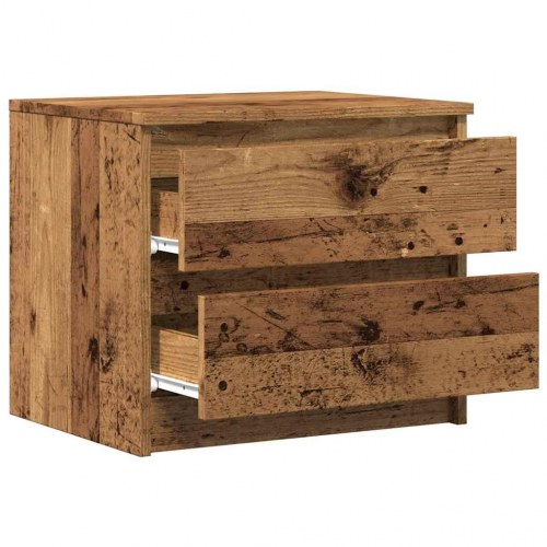 Sengeborde 2 stk. - 50×40×43,5 cm i konstrueret træ, gammelt trælook