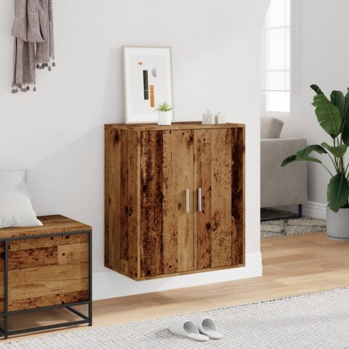 Skoreol med låger 60 × 35 × 70 cm - konstrueret træ, antikt træ