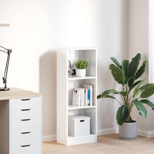 Skab 40x24x109 cm konstrueret træ hvid højglans
