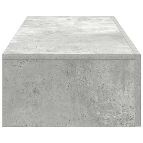 Væghylde med skuffer 100x36x19 cm konstrueret træ betongrå