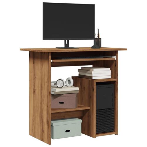 Skrivebord 80x45x74 cm konstrueret træ kunsteg