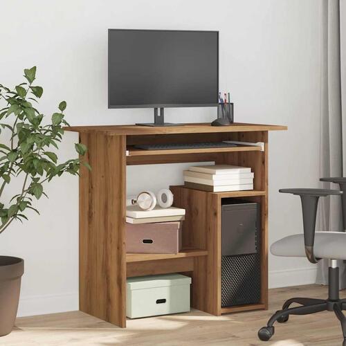 Skrivebord 80x45x74 cm konstrueret træ kunsteg